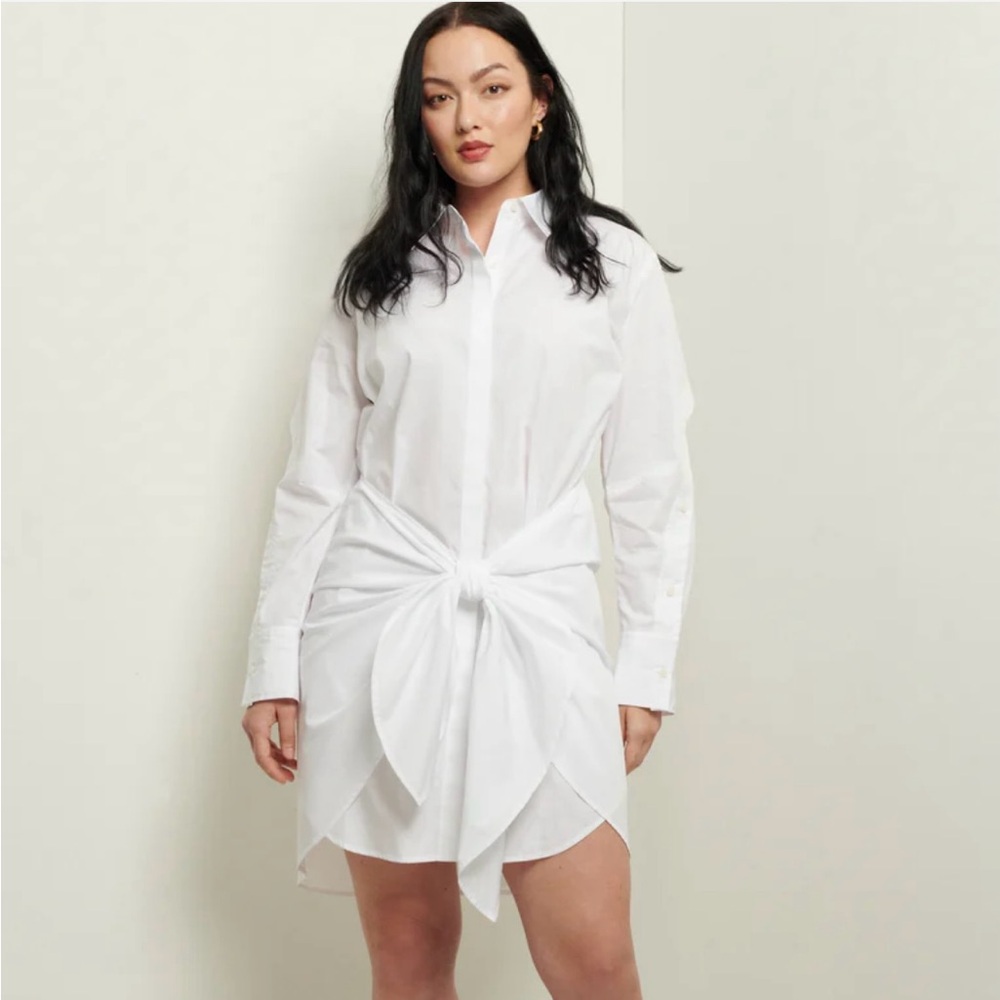 10 Crosby Derek Lam Classic White Shirt Dress
